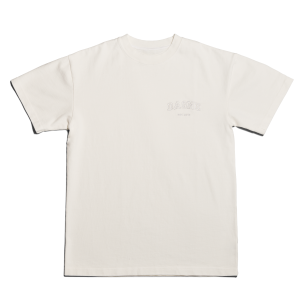 Varsity Logo T-shirt in Moonbeam. 4X