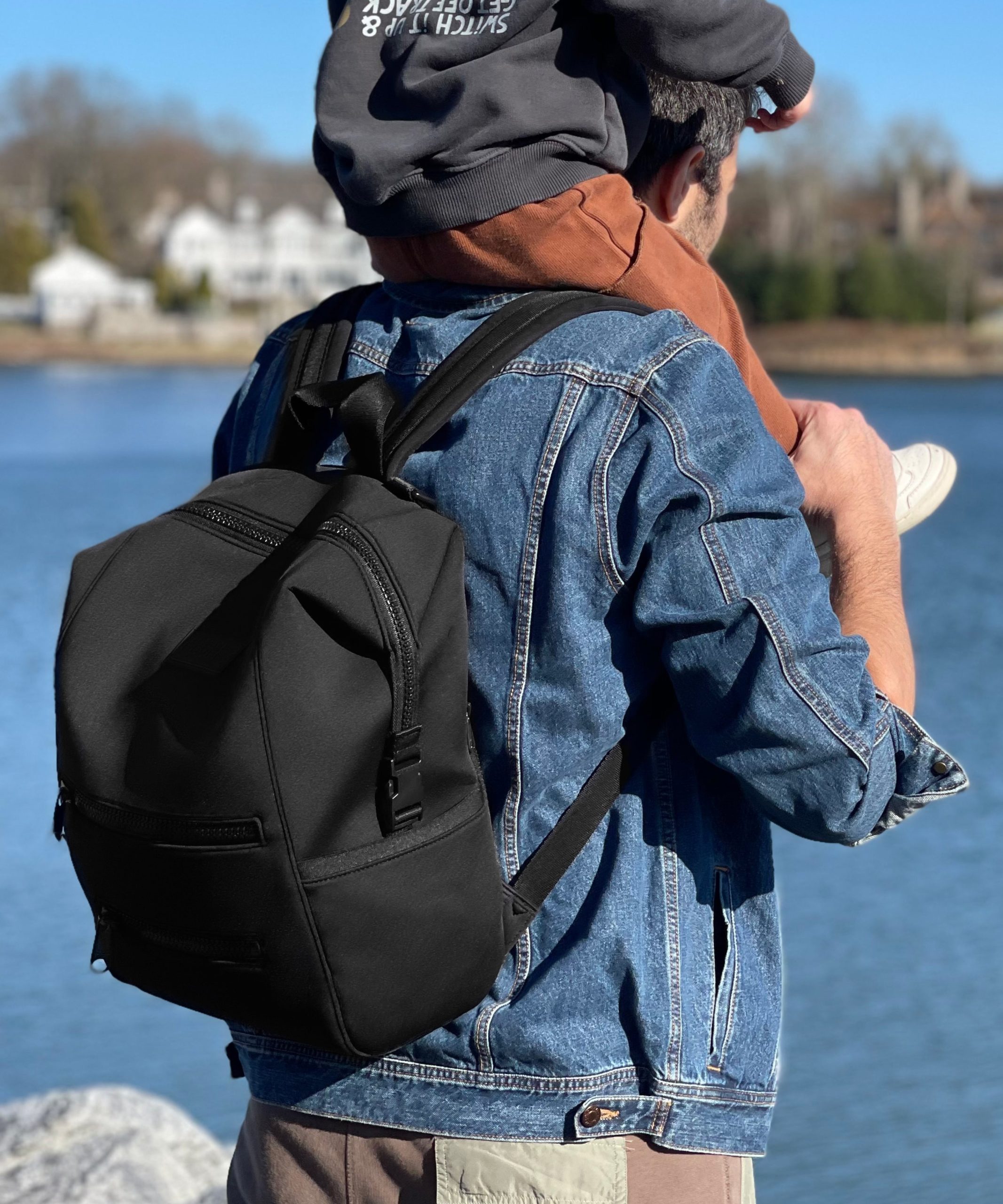 Indi Diaper Backpack in Onyx. Medium - Image 2