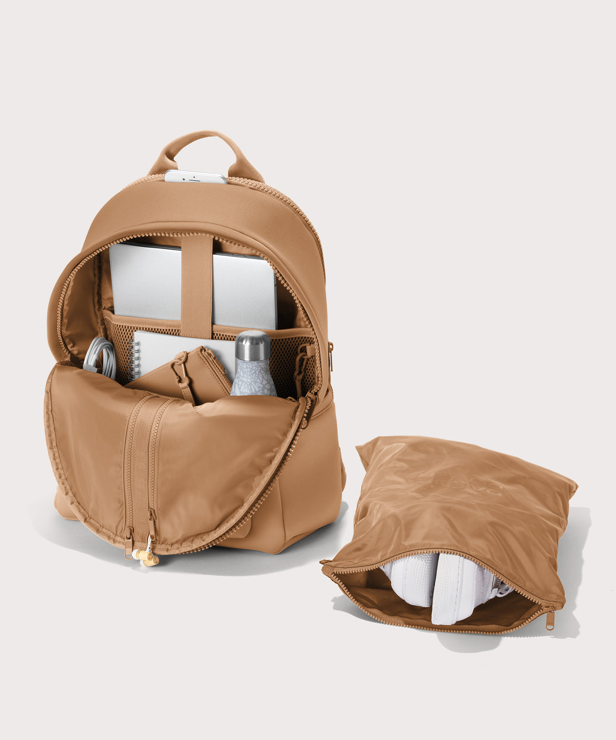 Dakota Backpack in Camel. Large - Image 3