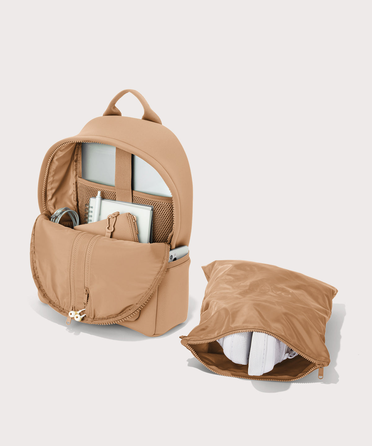 Dakota Backpack in Camel. Medium - Image 3