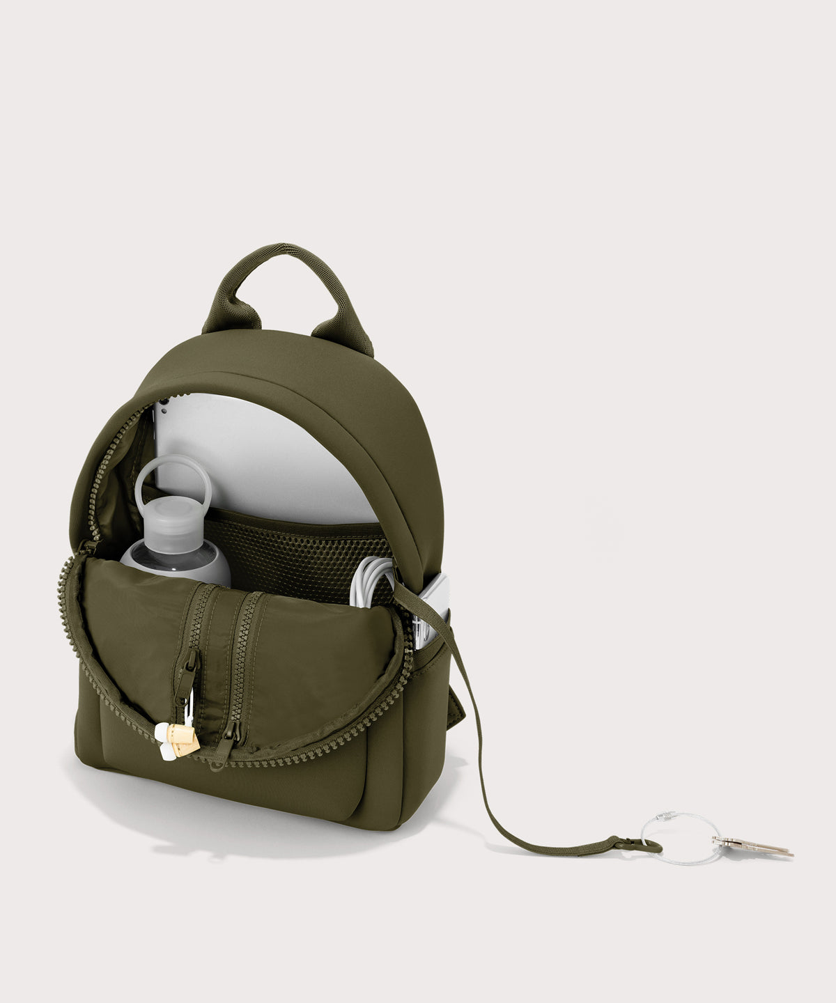 Dakota Backpack in Dark Moss. Small - Image 3