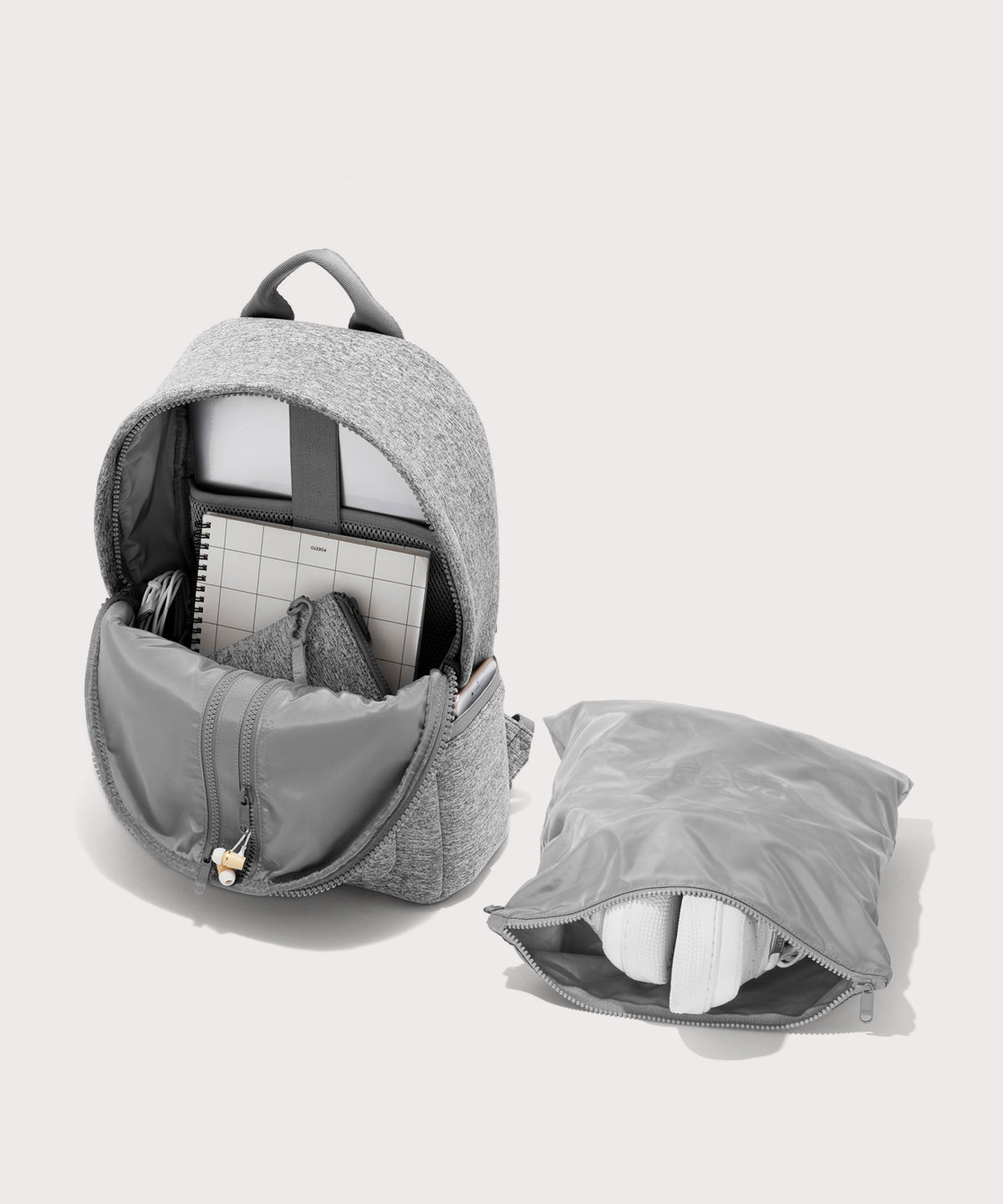Dakota Backpack in Heather Grey. Medium - Image 3