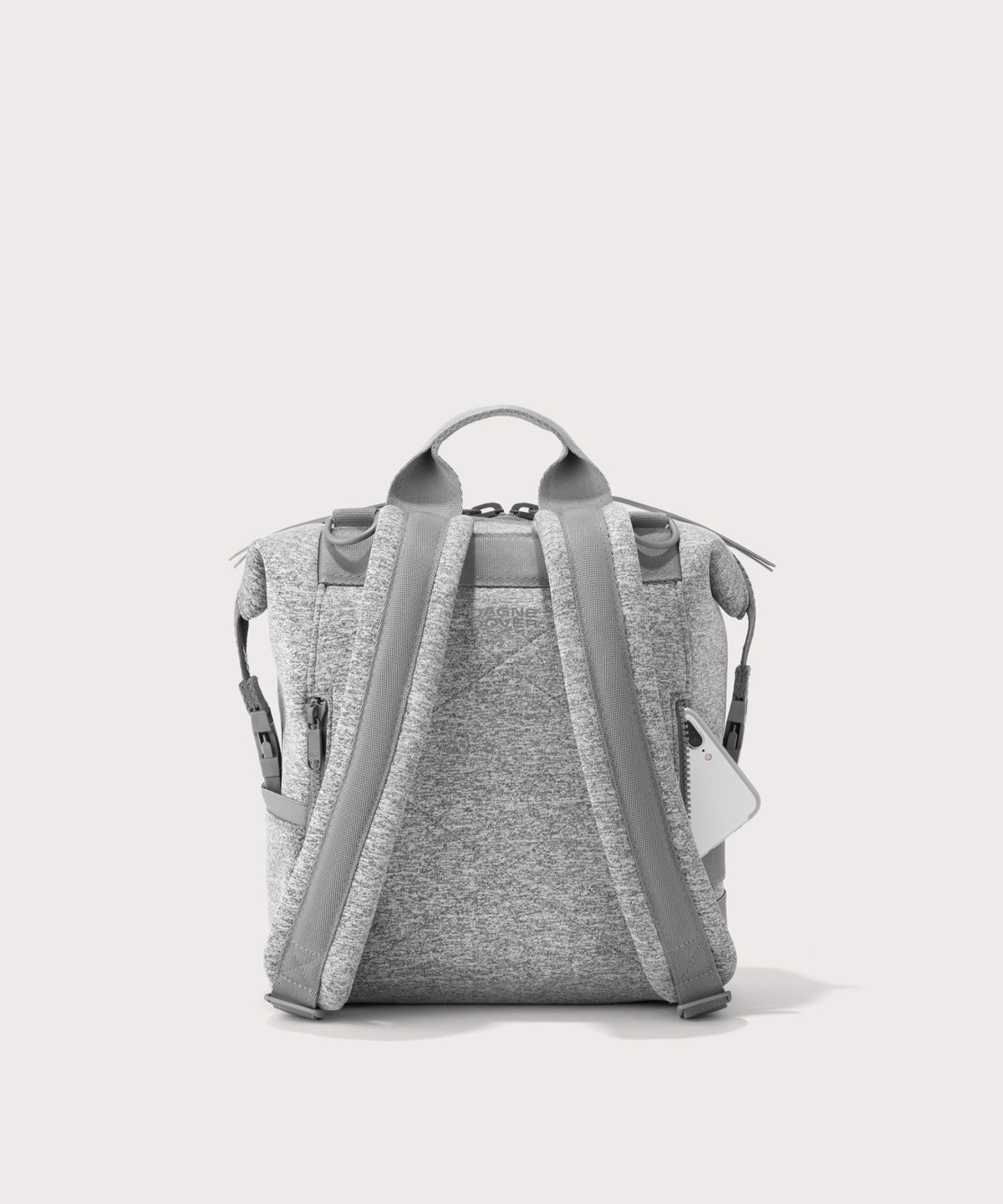 Indi Diaper Backpack in Heather Grey. Small - Image 4
