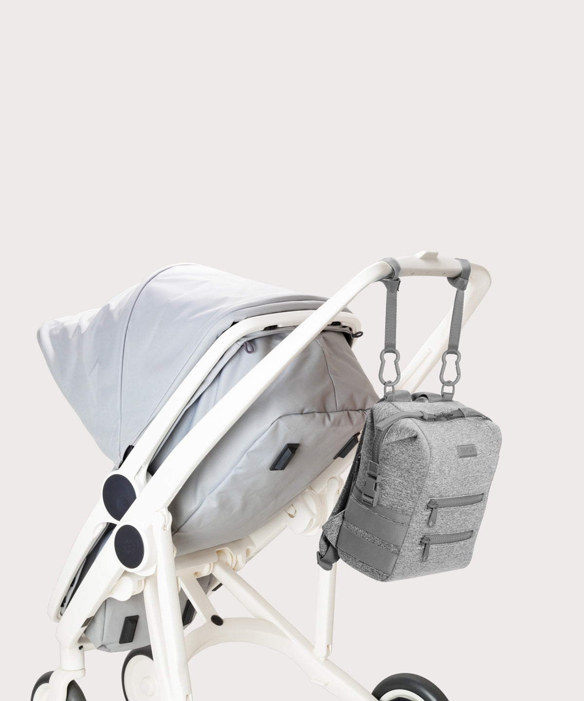 Indi Diaper Backpack in Heather Grey. Small - Image 7