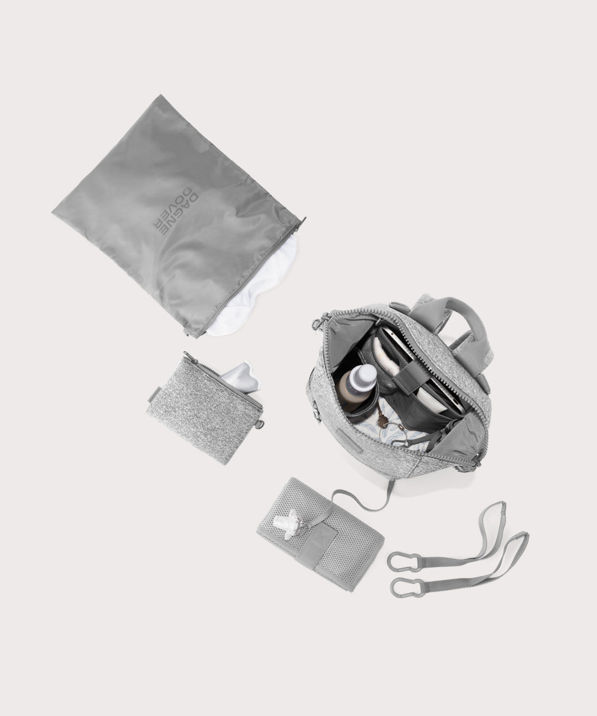 Indi Diaper Backpack in Heather Grey. Small - Image 2