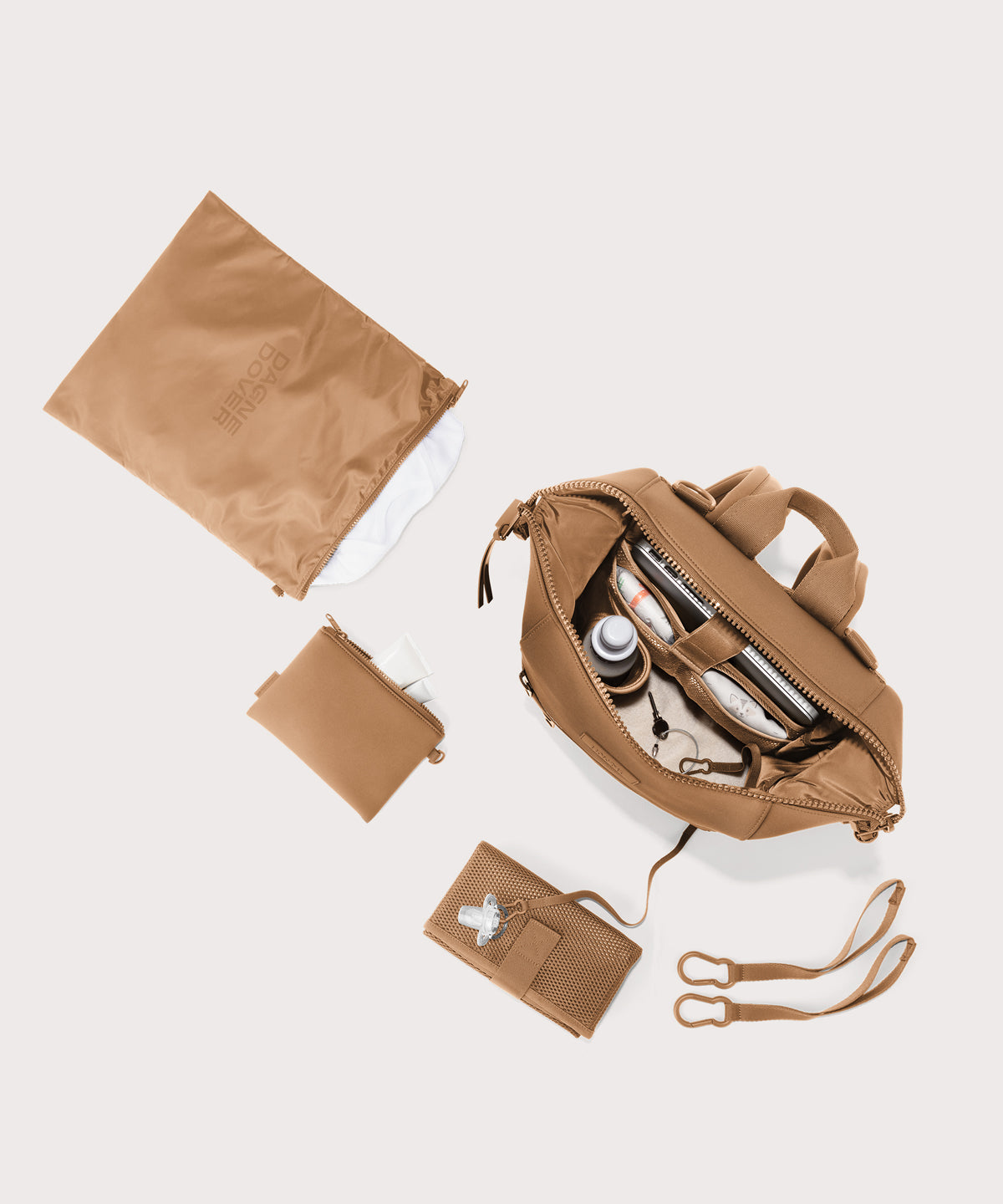 Indi Diaper Backpack in Camel. Medium - Image 3