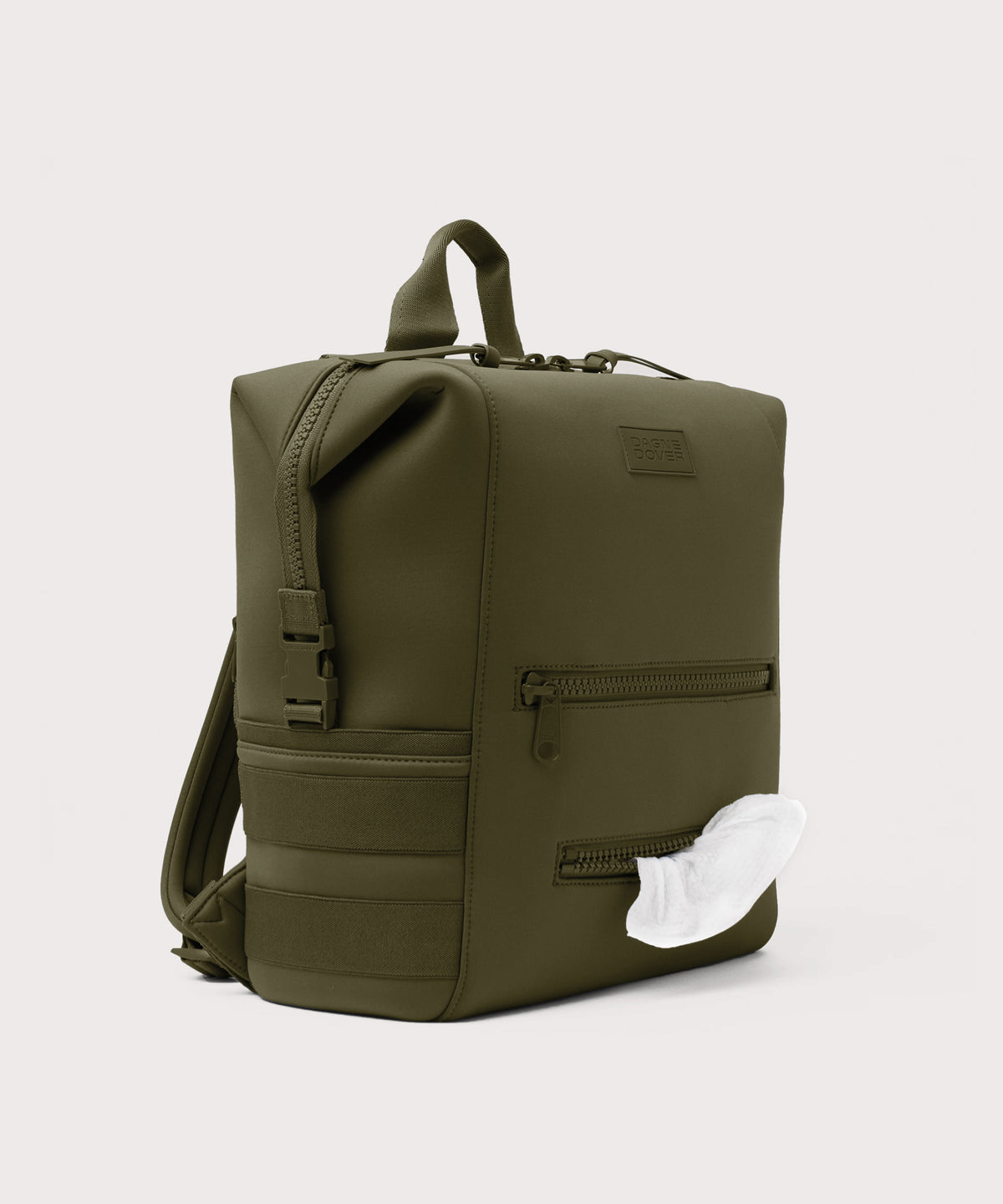 Indi Diaper Backpack in Dark Moss. Large - Image 7