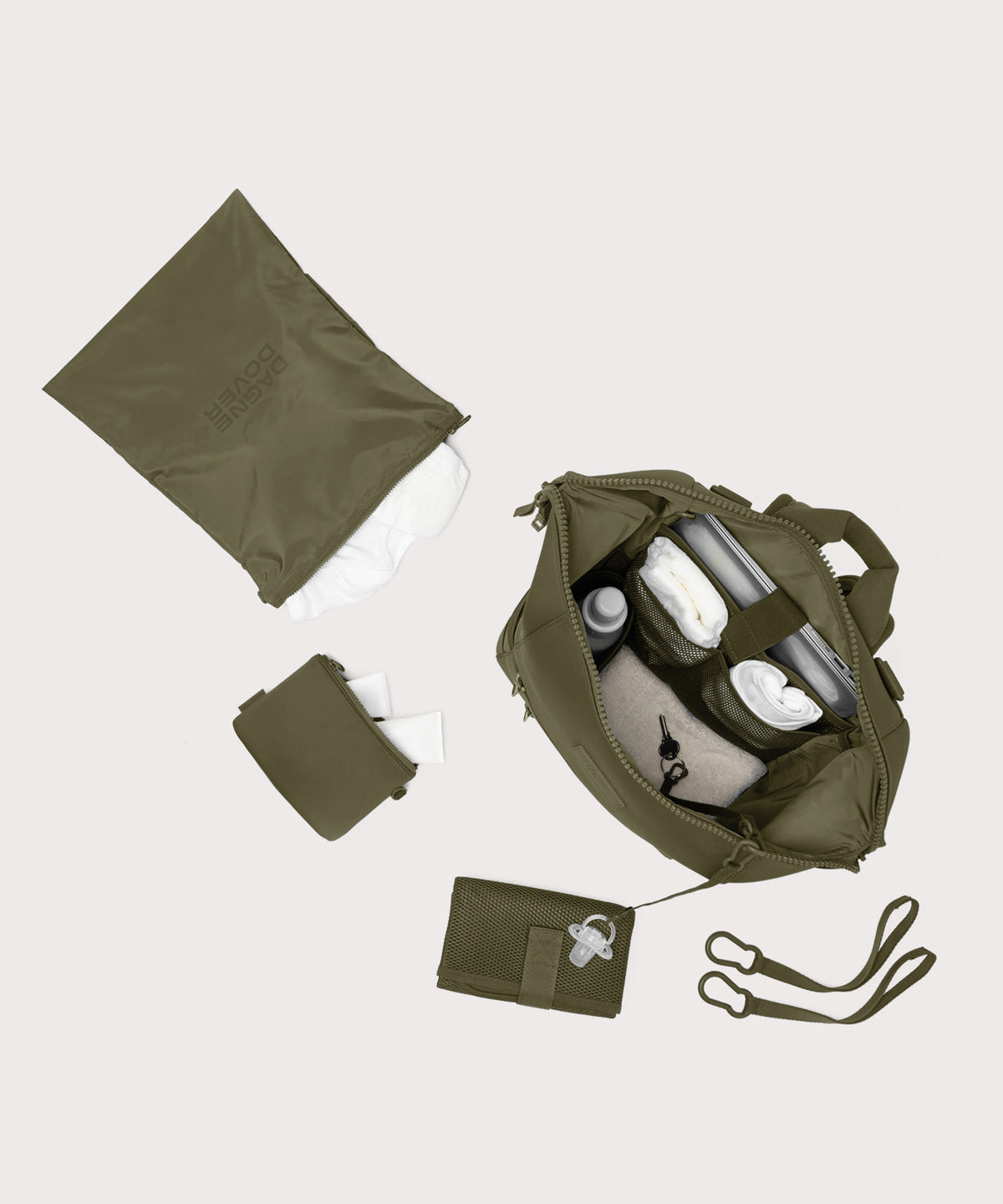 Indi Diaper Backpack in Dark Moss. Large - Image 3