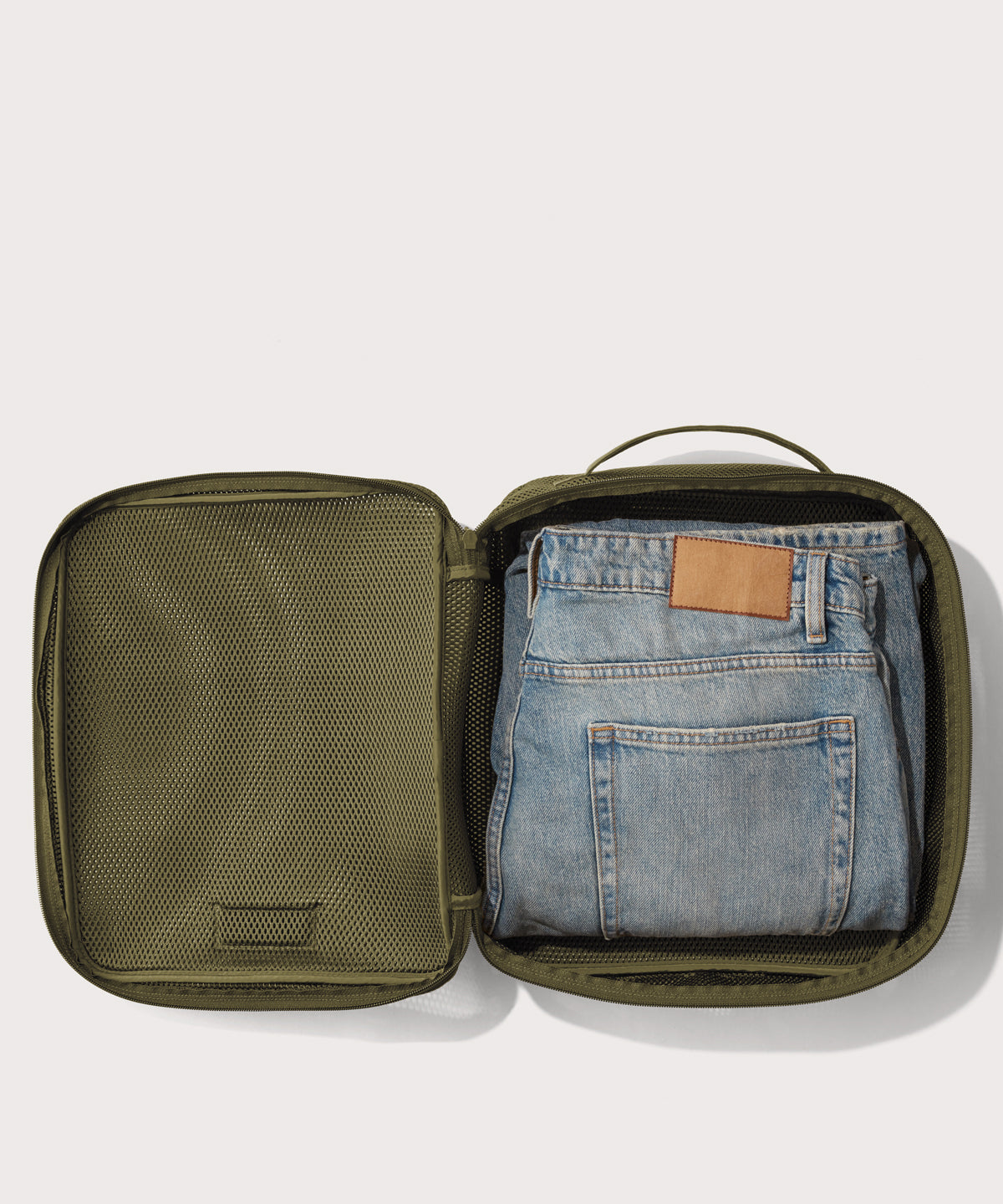 Roma Packing Cube in Dark Moss Air Mesh. Large - Image 2