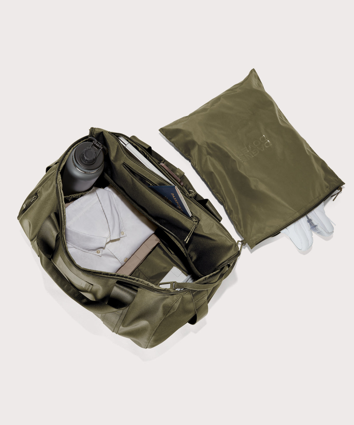 Denver Convertible Duffle in Dark Moss. Large - Image 2